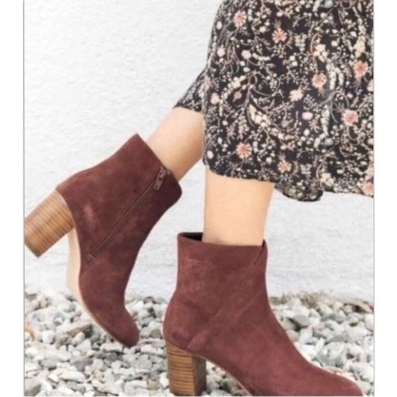 Soludos Midheel Venetian Suede Ankle Bootie in Mahogany - Picture 13 of 14